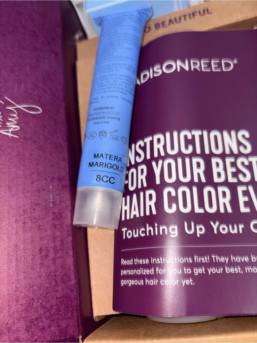 Madison Reed Radiant Hair Color Kit Matera Marigold 8CC Dark Copper Blonde